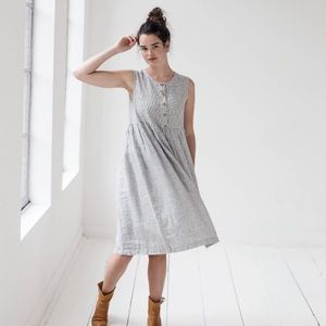 NotPerfectLinen Sleeveless Mama Dress Small Checks
